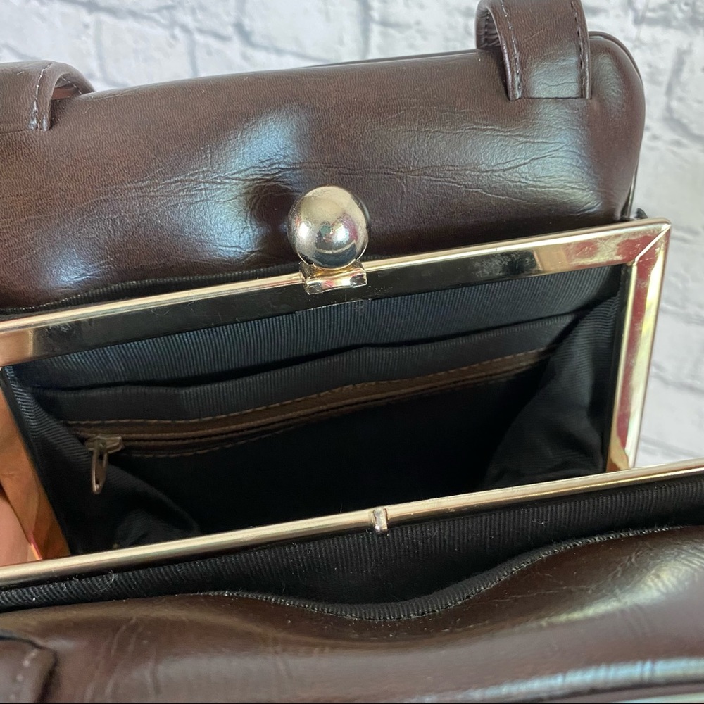 VTG PATCHWORK FAUX LEATHER BAG - Picture 12 of 14